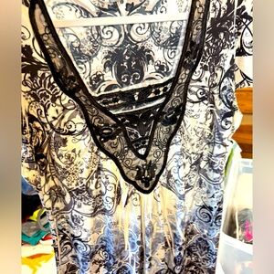 Black and White Patterned Top